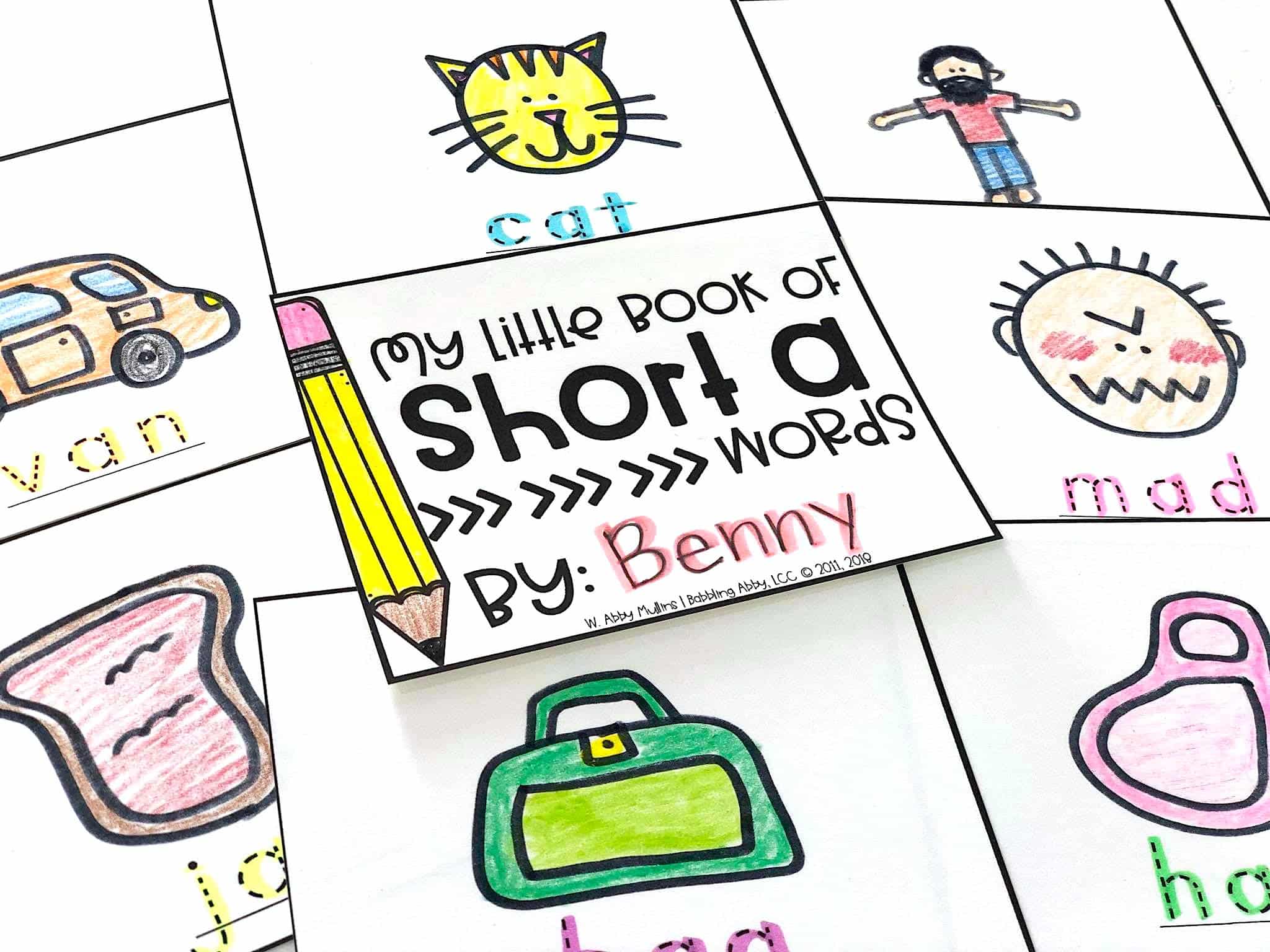 Short vowel phonics activities for kindergarten and first grade students.