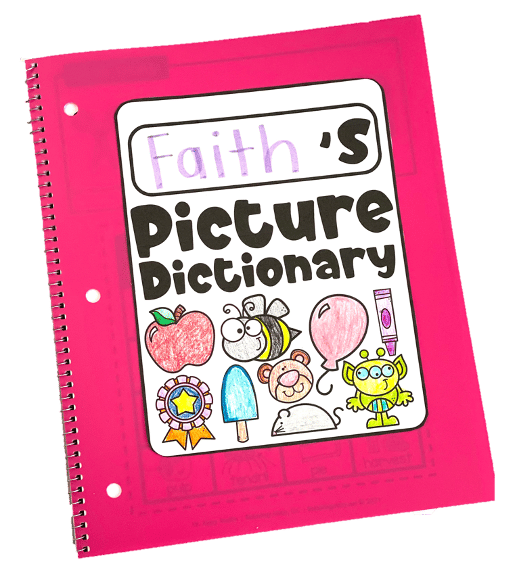 The picture dictionary was designed to help young learners spell words without having to rely on their teachers or parents. Each page is thematic and includes a variety of words to choose from. They're easy to put together and use. They would work excellent at a writing station, too! #babblingabby babblingabby.net