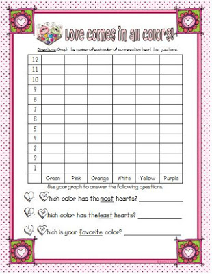candy heart graph printable