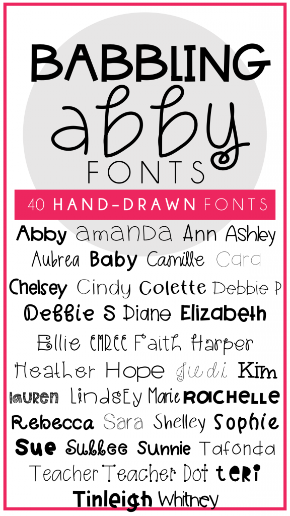 40 hand drawn fonts for teachers and teacher resources. Personal and commercial use approved. No credit required.
