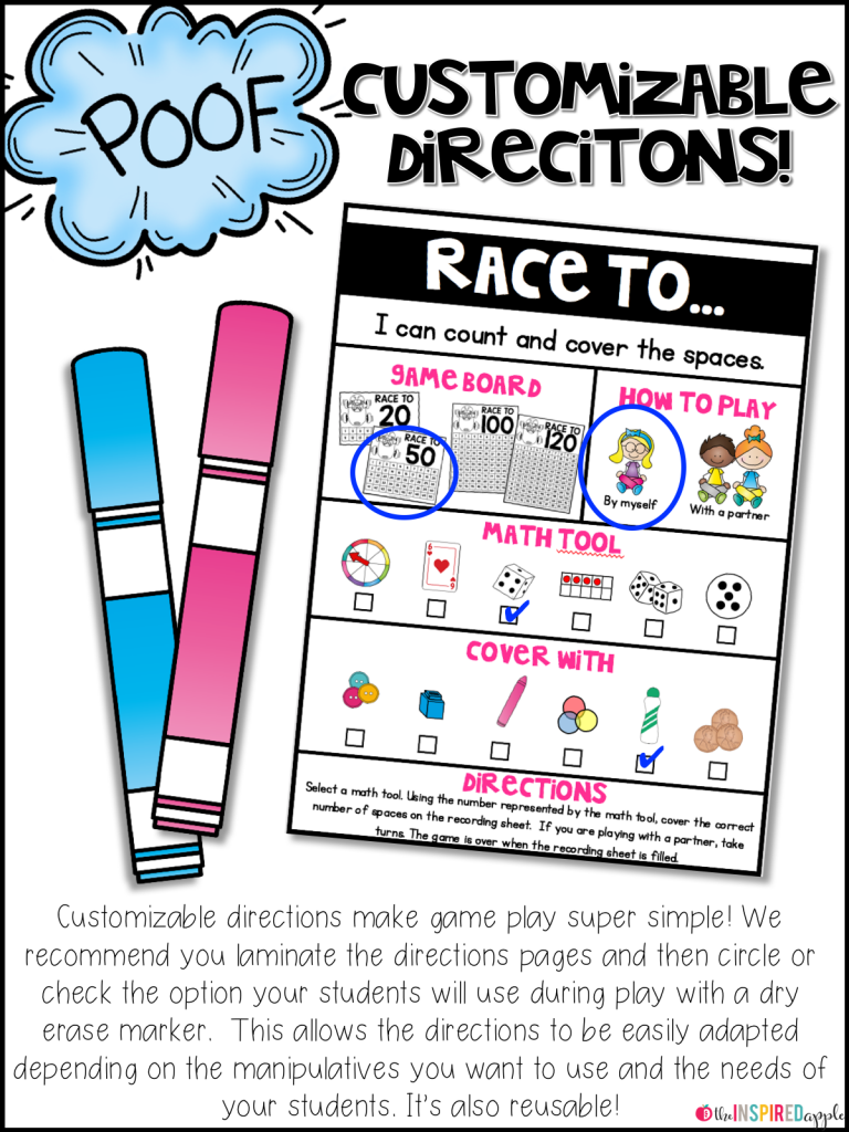 These low-prep games are perfect for strengthening number sense in kindergarten and first grade students. Each game includes customizable directions and multiple options for differentiation to meet the needs of all learners. Best of all, they're skill-specific, engaging, and fun! Use the tools you have on hand, along with those included, to turn your students into Mathemagicians!