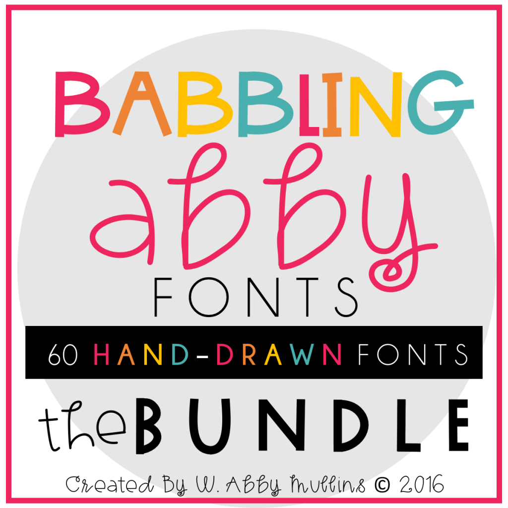 I'm a bit of a font addict, so it's been super fun to turn my handwriting into 60 hand drawn fonts! Some are simple, some are swirly, some are just plain fun! They're perfect for creating teaching resources to use in your Teachers Pay Teachers shop and are licensed for personal and commercial use. Check them out!