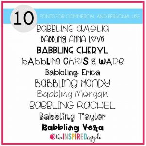 Babbling Abby Fonts Volume Eight - for commercial or personal use!