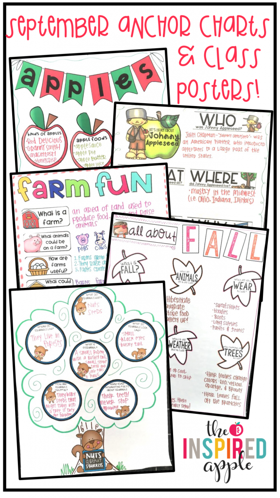 Save time and effort with this set of pre-made anchor charts and class posters for your fall themes!