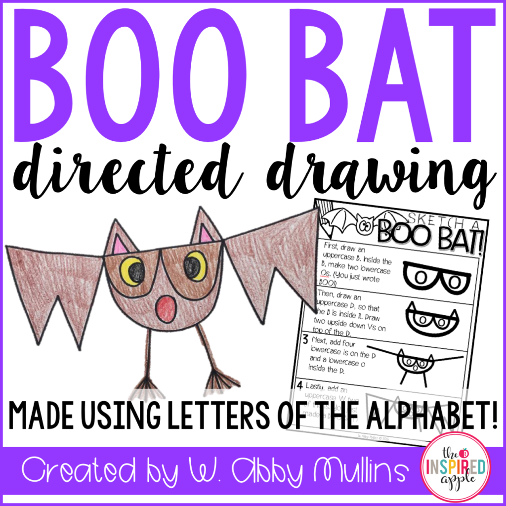 How fun is this super simple directed drawing activity?! Teach your students to make this sweet little bat using only six letters from the alphabet! Check out the post to snag a copy of the directions for FREE!