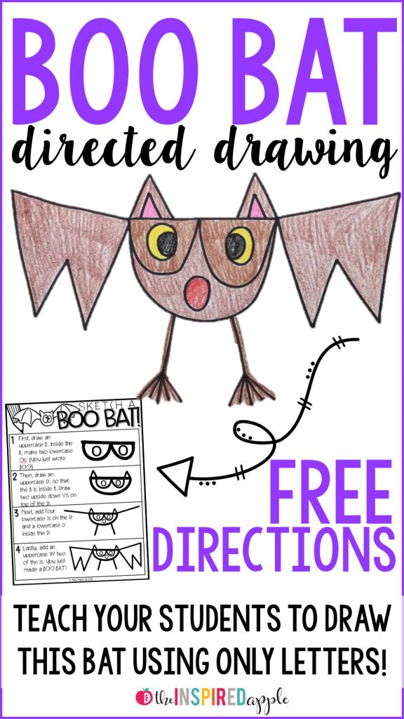 How fun is this super simple directed drawing activity?! Teach your students to make this sweet little bat using only six letters from the alphabet! Check out the post to snag a copy of the directions for FREE!