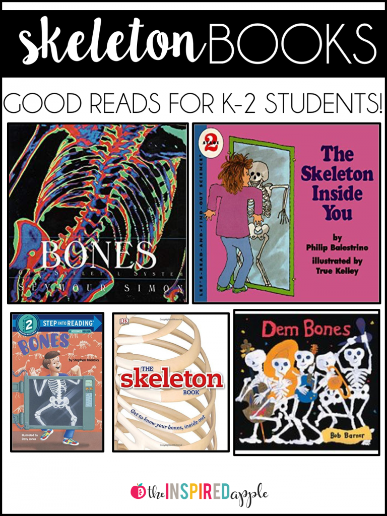 Teaching the skeletal system has never been more fun! Your kids will love learning all about bones using these fun and engaging activities and books, perfect for students in kindergarten, first grade, and second grade. The human body can be so interesting, and there are plenty of ideas for using this theme in science, math, art, and reading! It's great for fall and Halloween, too!