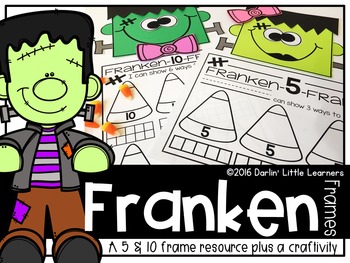 Frankenstein fun with 5 and 10 frames from Darlin' Little Learners!