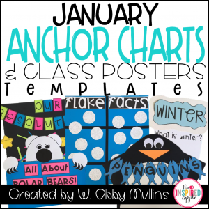 Teachers! How fun are these anchor charts and class posters for the themes you'll study this winter?! New Year, penguins, polar bears, winter, and snow are all included in this set of quick and easy templates for creating adorable accents for your class. They will work great for preschool, kindergarten, first grade, and second grade classrooms!