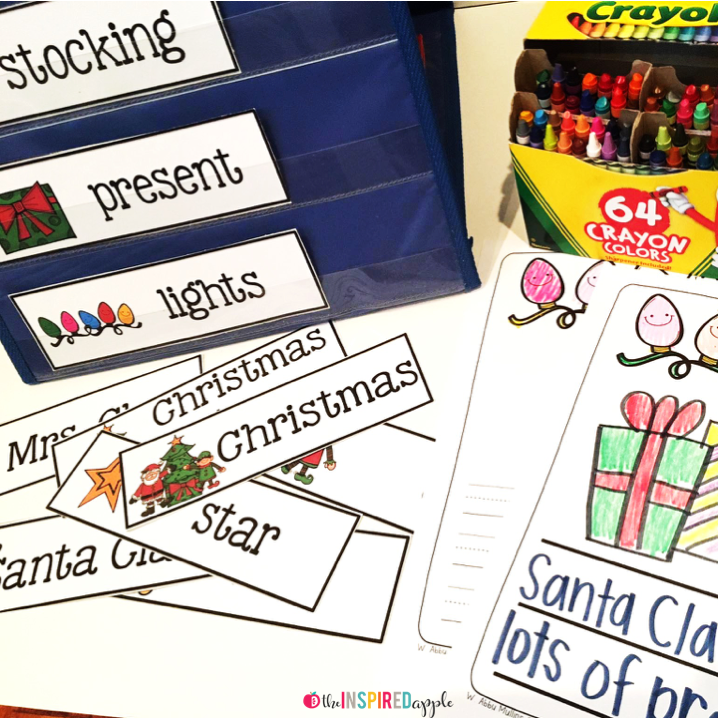 Teachers! Are you ready for Christmas in YOUR classroom? This product is FULL of fun ideas for you to include during the month of December in your kindergarten or first grade classroom. It includes a writing center, family activity, math poem, book response pages, three sight word mini-books, a Gingerbread Hijinks AND MORE! Plus, you can snag a free printable to make an adorable art project, too! 