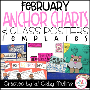Teachers! Check out this set of February Anchor Charts and Class Poster templates that are perfect to use during your thematic units this February. These are great to use when teaching about letter writing during Valentine's Day, Dental Health Month, President's Day, Black History Month, and groundhogs! Each poster comes with corresponding recording sheets to use for individual student responses to the content.