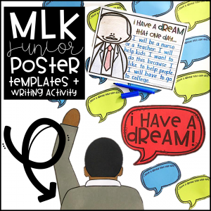 Teachers! Celebrate Martin Luther King, Jr. with this class poster and matching writing activity! The poster is easy-to-make and will engage students in discussion about MLK and the impact of his profound "I have a dream..." speech that still inspires to this very day! Follow it up with the matching writing activity or use the poster templates to make individual Martin Luther King, Jr. crafts. This is perfect for kindergarten, first grade, second grade, and third grade students!