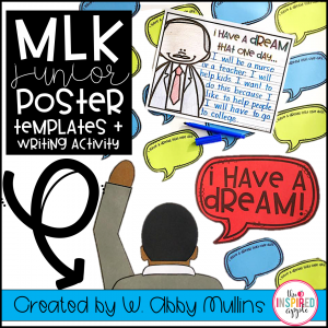 Teachers! Celebrate Martin Luther King, Jr. with this class poster and matching writing activity! The poster is easy-to-make and will engage students in discussion about MLK and the impact of his profound "I have a dream..." speech that still inspires to this very day! Follow it up with the matching writing activity or use the poster templates to make individual Martin Luther King, Jr. crafts. This is perfect for kindergarten, first grade, second grade, and third grade students!