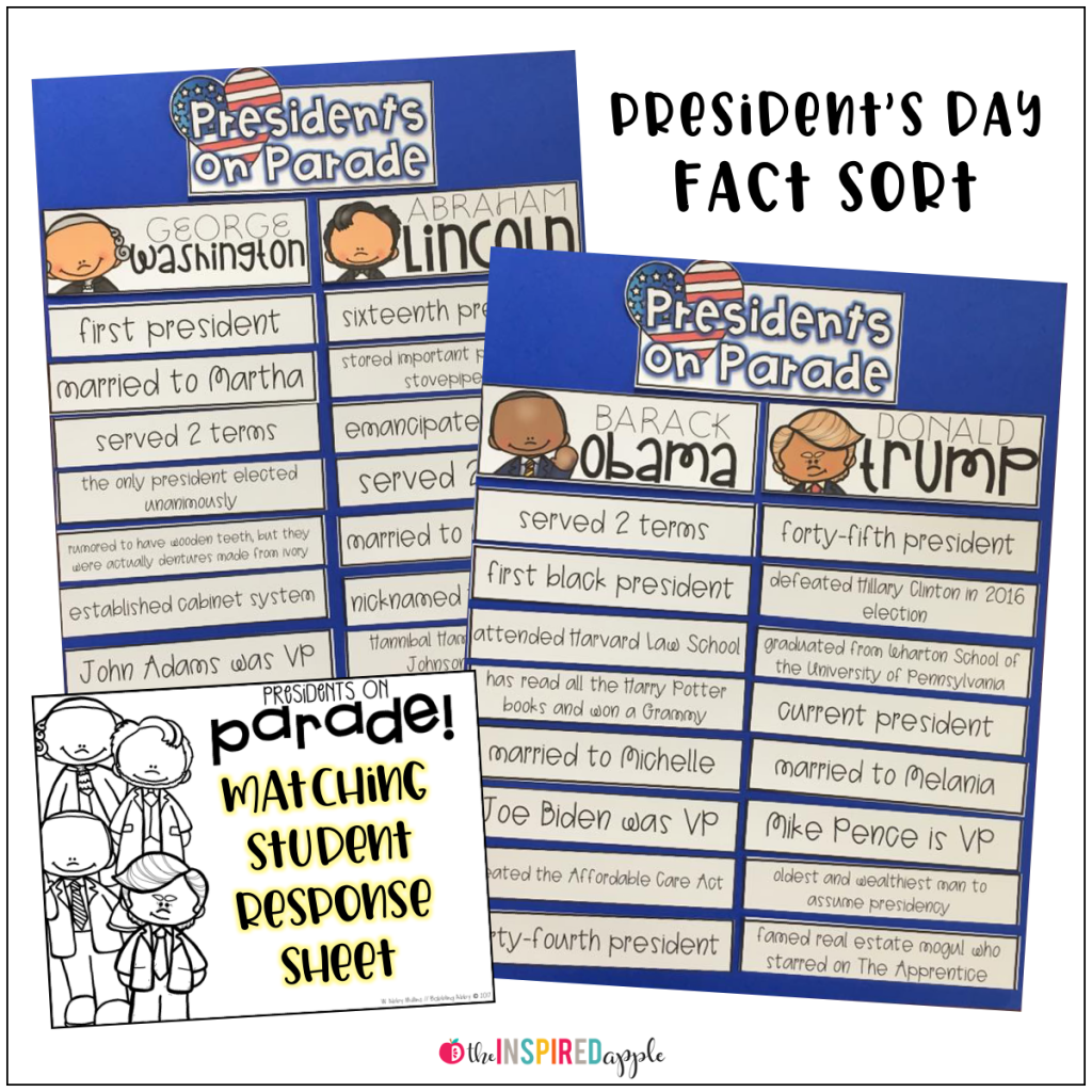 Presidents' Day Fact Sort