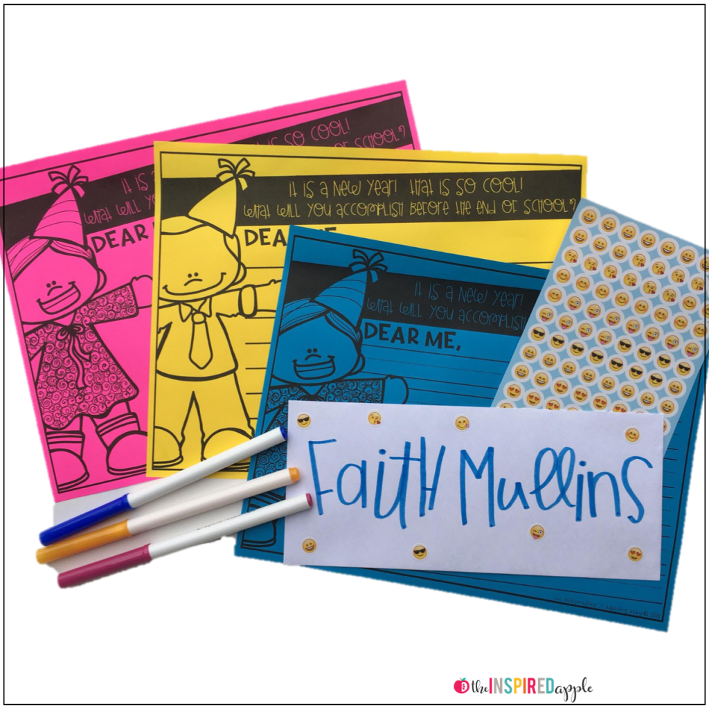 Here's a fun writing craft that's perfect to use after Holiday Break to not only celebrate the New Year, but also to help your students focus on some end-of-the-year goal setting!  It comes with three different options, along with writing paper variations (lined, dotted lined, and unlined). It's great for students in kindergarten, first grade, second grade, third grade, fourth grade, and fifth grade! 