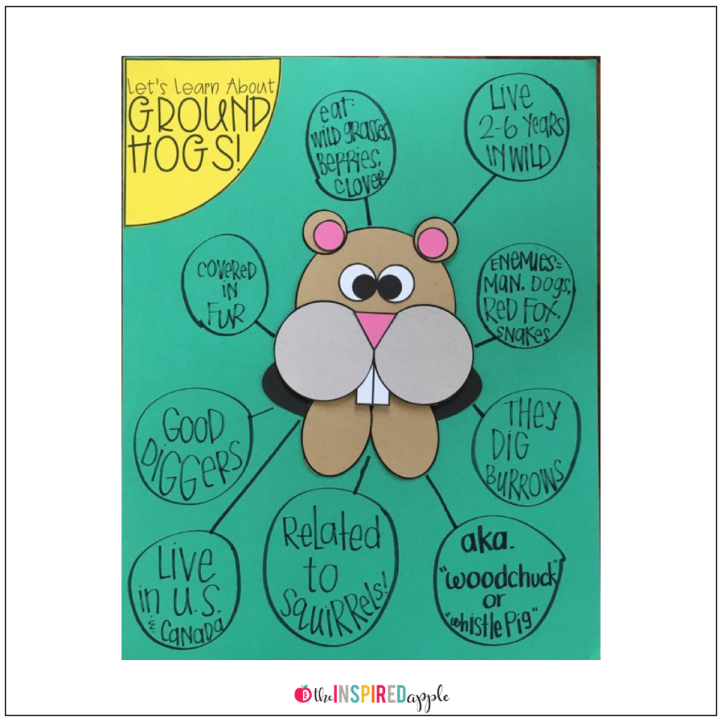 This fun little Groundhog Day activity makes the perfect addition to your anchor chart or class posters about Punxsutawney Phil and his springtime predictions! Or, use the templates to let your kindergarten, first grade, or second grade students make a fun little groundhog craft peep-over to adorn their school work, your hallway, or classroom walls!
