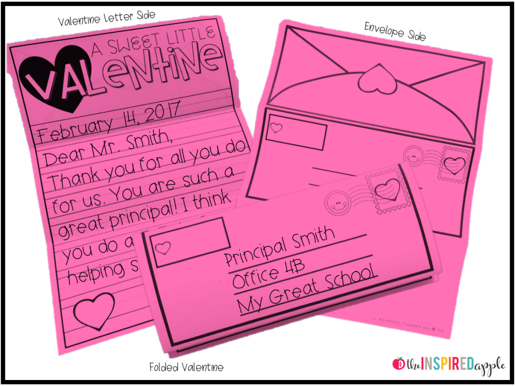 Teaching letter writing to kindergarten, first grade, and second grade students is even more fun and engaging with this Valentine Day activity! Your students will love selecting a staff member to send a poster-sized Valentine to, all while learning the parts of a letter and the letter writing process. Follow it up with a writing activity where students get to send a Valentine letter to someone special!