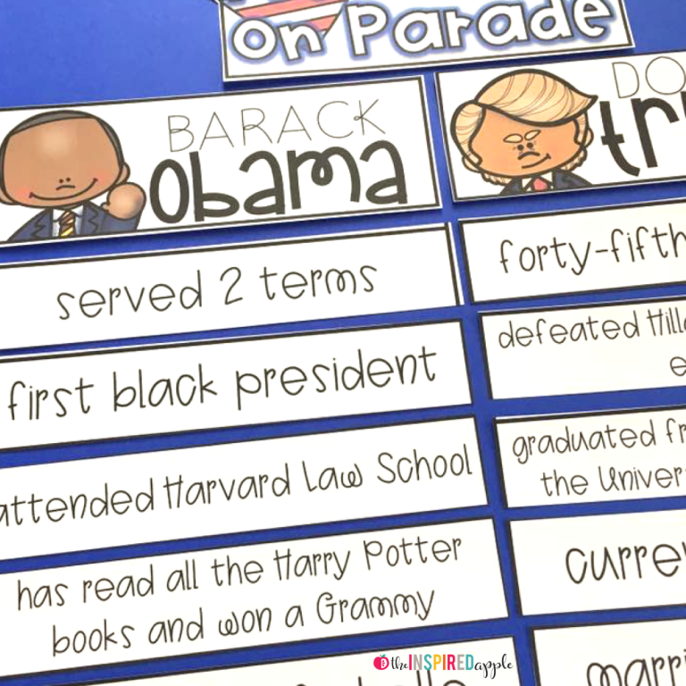 Presidents' Day Activity With Fact Sorting Babbling Abby