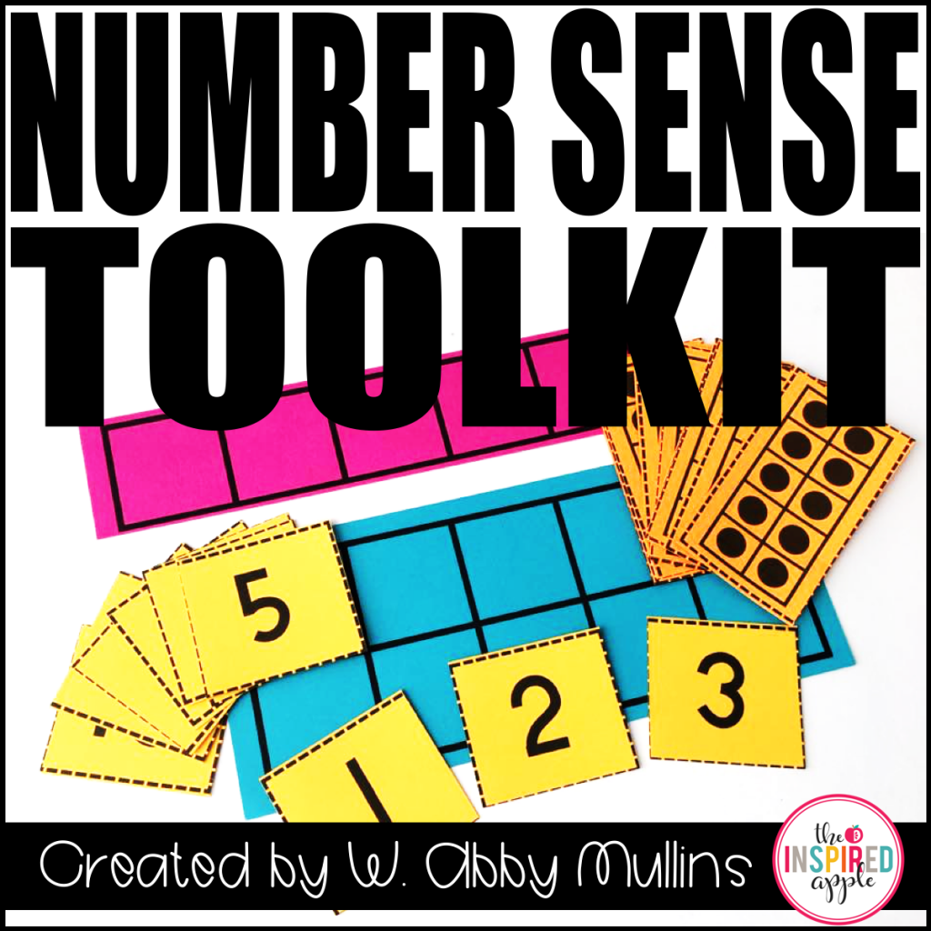 Grab this FREE number sense toolkit that includes a five frame, a ten frame, number cards 0-20, and a set of ten frame cards 0-10. Simply stash them in a gallon sized baggie, clear plastic sleeve, or dry erase pocket for simple storage and organization. They're perfect for small or whole group math activities in kindergarten, first grade, and second grade classrooms!