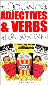 Teaching your kindergarten, first grade, and second grade students about adjectives and verbs has never been MORE FUN! You'll use popping popcorn (either in a microwave or with an actual popcorn popper) to teach your students about adjectives and verbs, encouraging them to use their five senses to really experience the popcorn. This resource includes an engaging lesson plan, student activity sheet to use during instruction, adjectives and verbs sorting center and response sheet, craftivity, and 3 differentiated writing extension pages. Many teachers have used this during a formal observation with rave reviews from administration, but - most importantly - STUDENTS! I promise, your kiddos will LOVE IT!