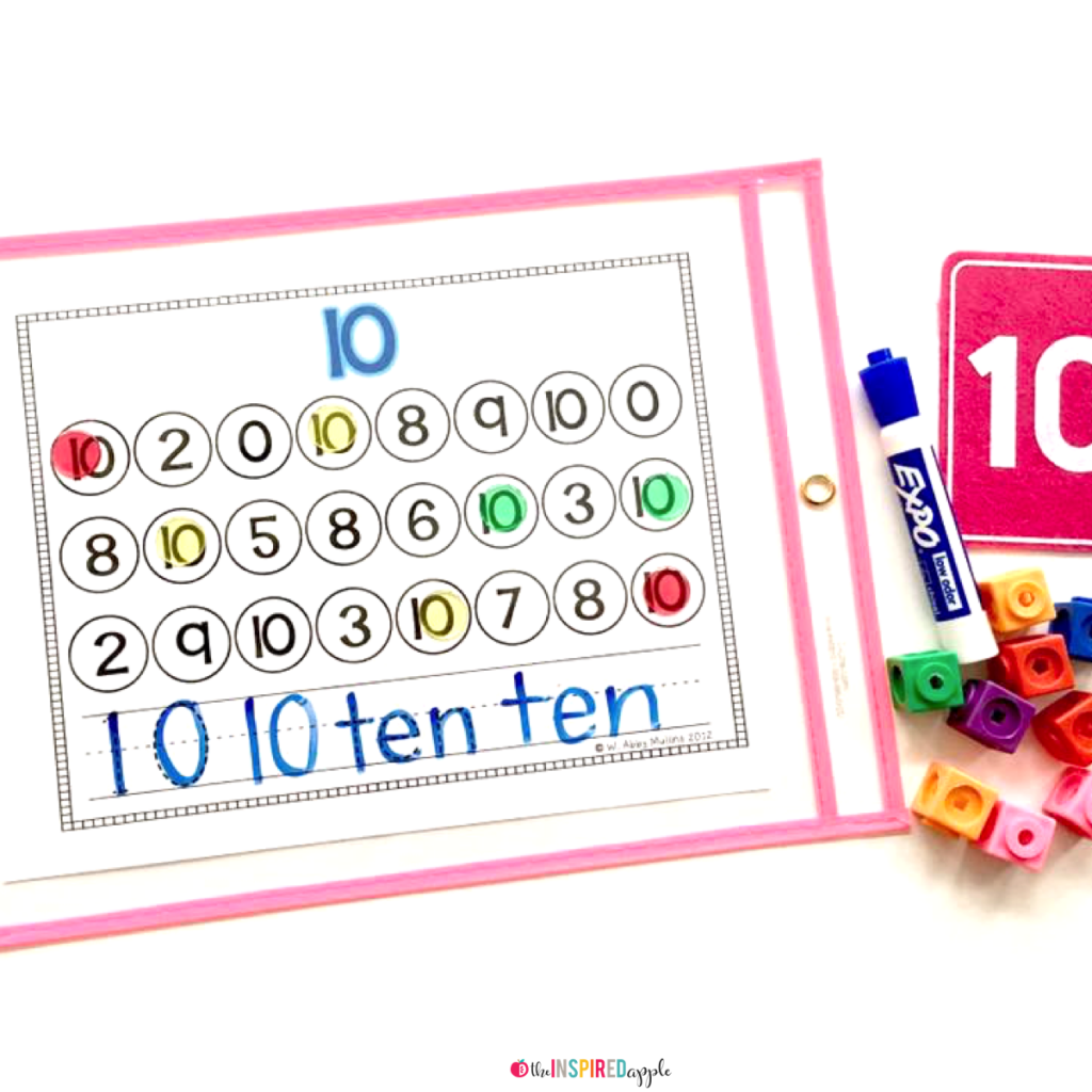 Dot marker activity for number identification