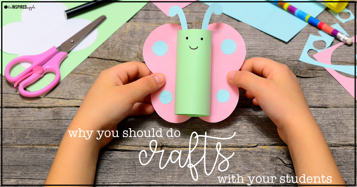 Teachers! Incorporating crafts into preschool, kindergarten, first grade, second grade, third grade, fourth grade, and fifth grade classrooms is SO important! If you're ever hesitant to add crafts into your curriculum, you must read this post. You'll be grabbing the gluesticks in no time! Plus, you can grab two FREE content-related crafts that you can use with your kiddos!
