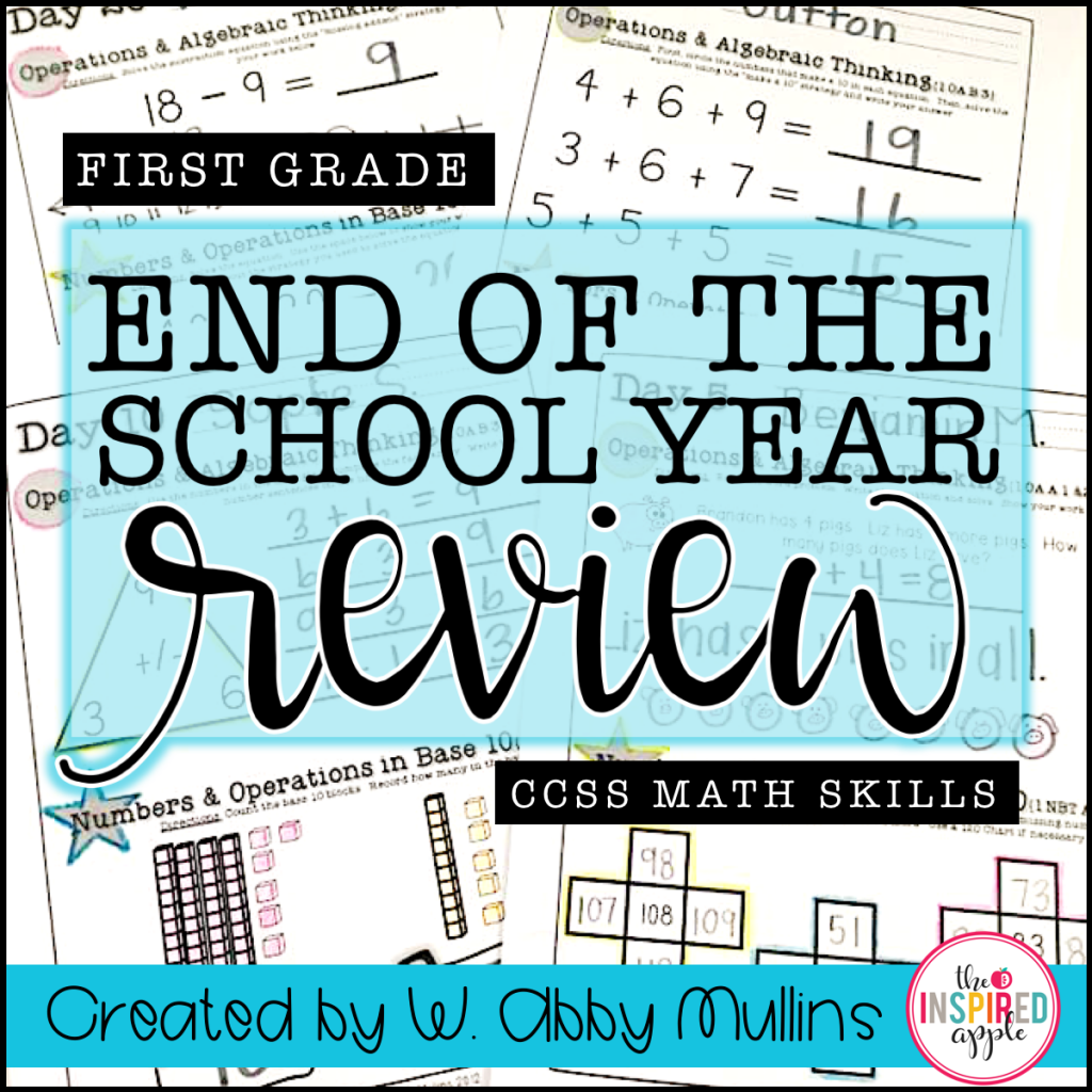 First Grade Literacy and Math Review - Babbling Abby