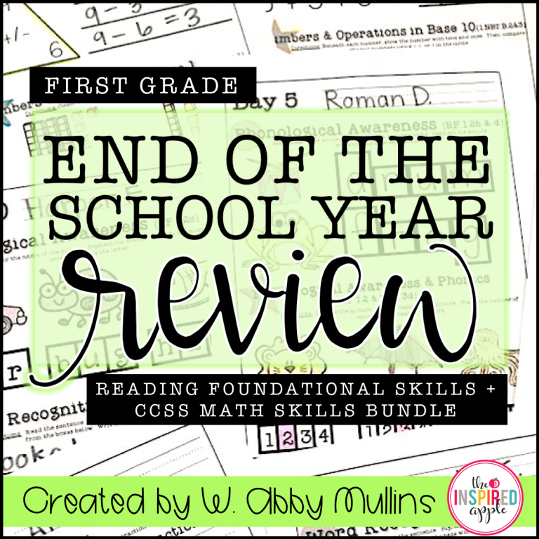 Are you looking for a great way to review reading foundational and literacy and math skills with your first grade students? This review packet is full of activities that are just PERFECT for helping you do just that! There are twenty days worth of review, that help with everything from phonics to word recognition to phonemic awareness to writing and more! Plus, you can try a sample day for FREE!