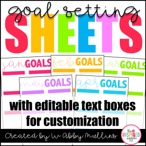 This set of goal setting worksheets is perfect for personal, professional, and educational use. They're FREE to download and include editable text boxes so that you can add your own content to the template. You can use them digitally or print them out and write directly on the resource. Teachers will love how easy they are to use! They're perfect for organizing your monthly to-do list at school or at home!