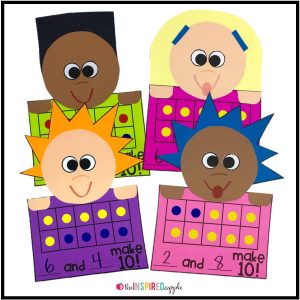 This math craft is perfect for using with students in pre-K, kindergarten, first grade, and second grade who are working on making ten. It aligns with Common Core Standard CCSS.Math.Content.1.OA.C.6 and will fit into your math curriculum activities for teaching students to make a ten. It's fun, engaging, and simple to do!