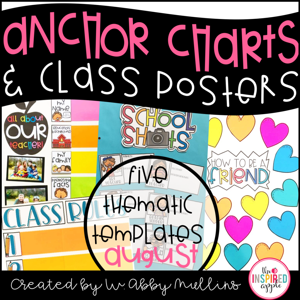 Are you looking for some awesome Back to School activities that are perfect for kindergarten, first grade, and second grade? Check out this set of anchor charts and class posters that will help with Meet the Teacher, School Rules and Classroom Management, along with establishing friendships and teaching kindness to your little learners! Use these interactive printables on poster board or on bulletin boards to make your make your back to school the best yet!