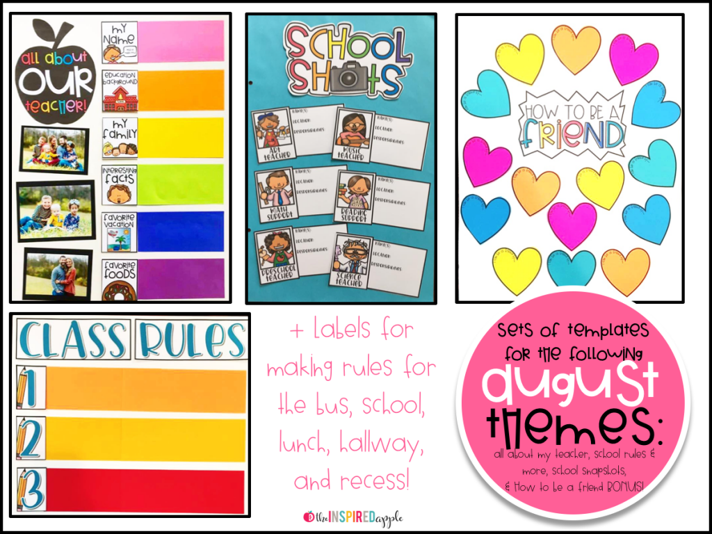 Are you looking for some awesome Back to School activities that are perfect for kindergarten, first grade, and second grade? Check out this set of anchor charts and class posters that will help with Meet the Teacher, School Rules and Classroom Management, along with establishing friendships and teaching kindness to your little learners! Use these interactive printables on poster board or on bulletin boards to make your make your back to school the best yet!
