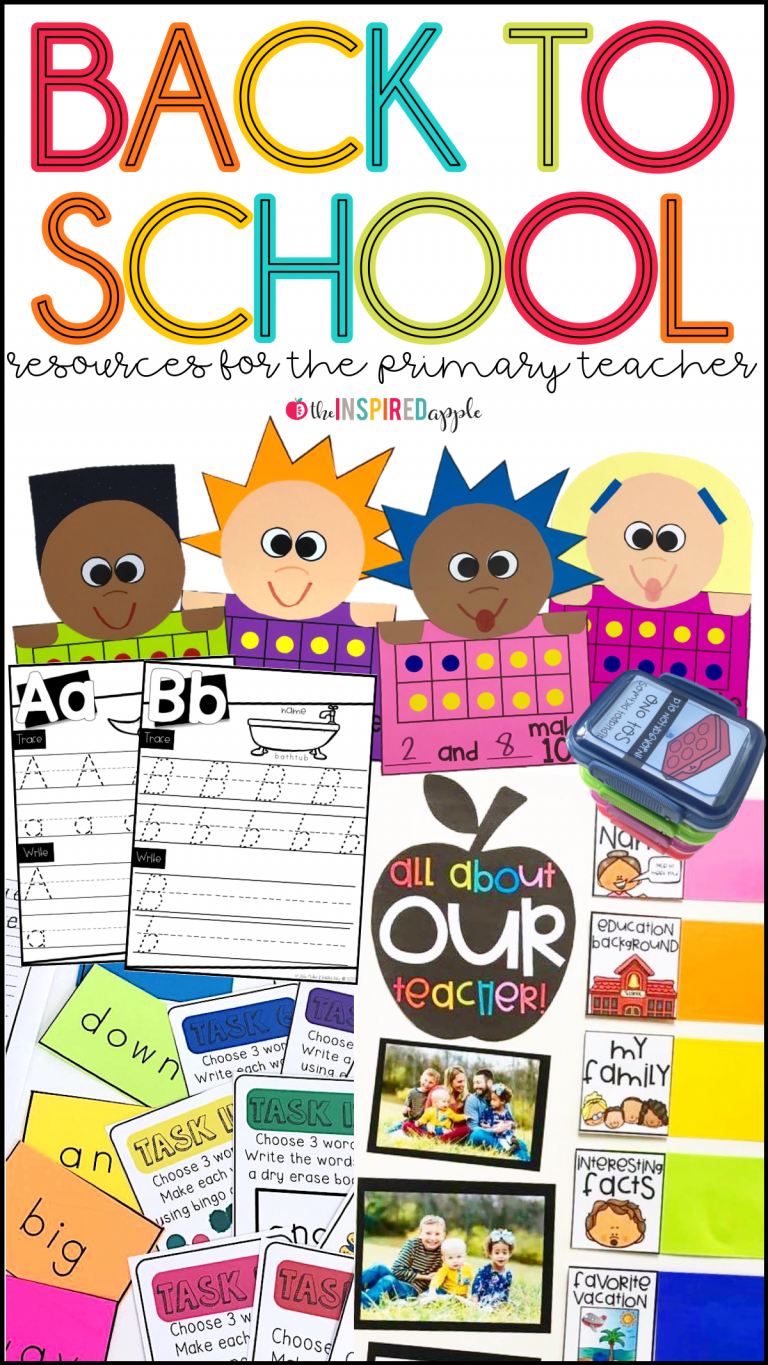 This blog is FULL of activities for back to school season for kindergarten, first grade, and second grade! Teachers and students will love these fun and engaging activities that will start the new school year off with a bang. From back to school ice breakers to letter practice to friendship activities to meet the teacher activities to reading activities to math activities, there is SO much to choose from!