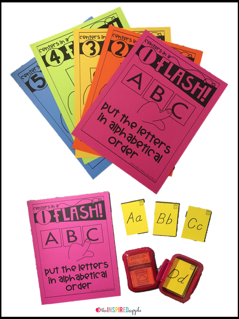 This is a set of 25 no-prep literacy centers activity posters. These were designed to compliment Kindergarten in a Flash and First Grade in a Flash flashcard sets, though you can use them with existing flashcards you already own OR you can easily use index cards to create your own flashcards specific to your curriculum. They're perfect for preschool, kindergarten, and first grade students and can easily be incorporated into you daily center rotations, small group activities, or ELA curriculum. The targeted skills include phonemic awareness, letter identification, letter-sound correspondence, writing, grammar, word families, vowel teams, r-controlled vowels, digraphs, diphthongs, homophones, antonyms, synonyms, and more!