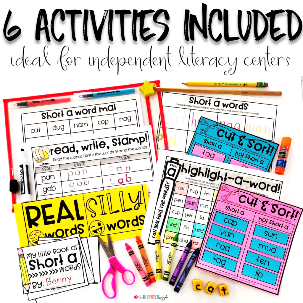 Check out these word work centers perfect for pre-k, kindergarten, first grade, ELL/ESL, and intervention. Each set includes 6 word work activities ideal for independent literacy centers. The activities remain the same for all sets in this series, so that your students can familiarize themselves with the expectations for each activity over time, thereby developing consistency and independence. They're perfect literacy station activities!