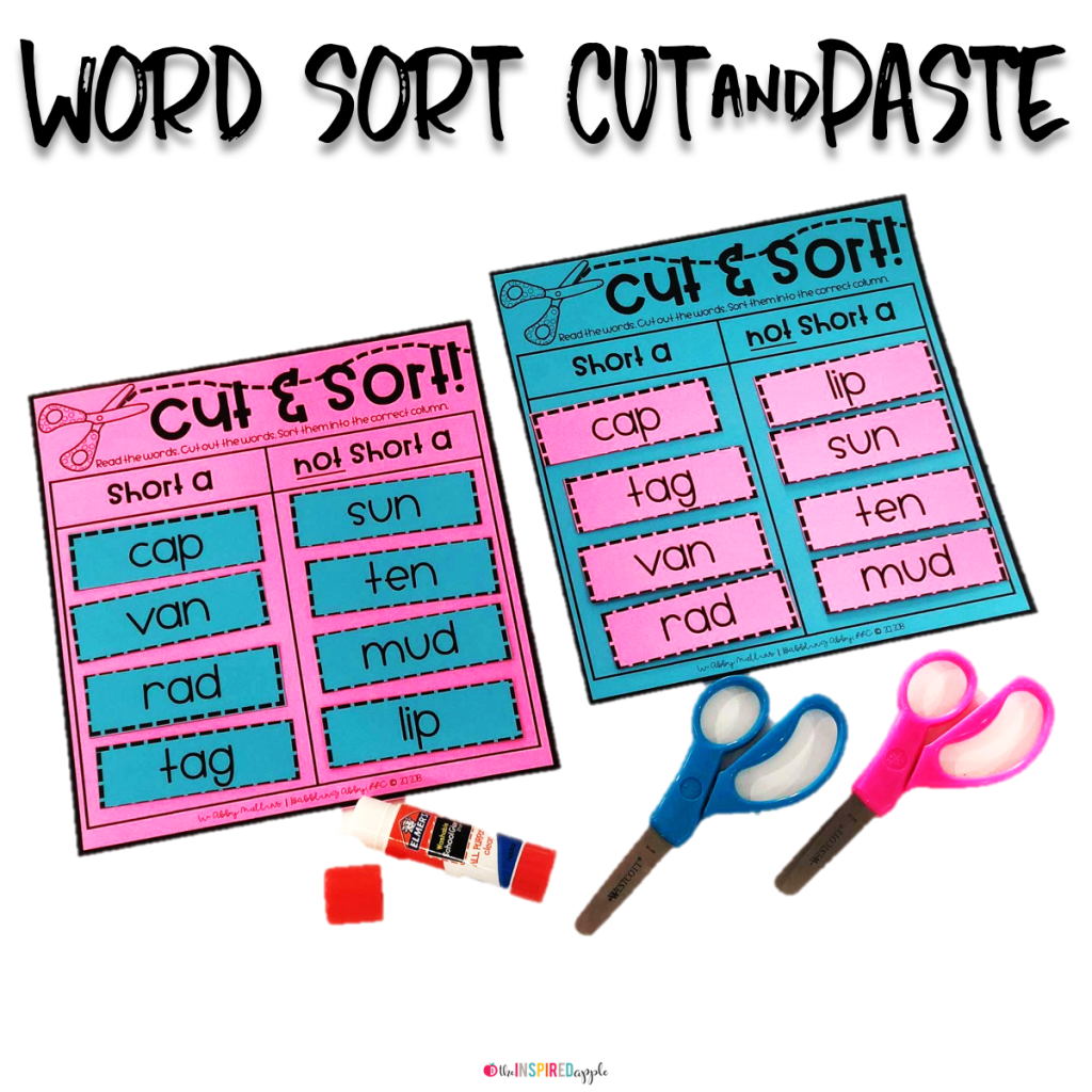 Word Sort Cut-and-Paste