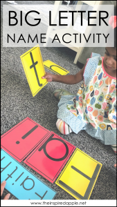 Big Letter Names are a fun way to help you preschoolers learn to build, create, and spell their names! These printable letters were created to be highly visual and tangible so that your child or student can manipulate and see them with ease. Learning the letters in their names also helps with letter recognition and identification. These letters can be used at home and in the classroom for other activities, too, including alphabetical order, building sight words, learning the letters of the alphabet, creating a bulletin board, and more! #preschool #preschooler #kindergartener #kindergarten #teacher #firstgrade #makingnames #activities #printable #tactile #engaging #fun #learning #backtoschool