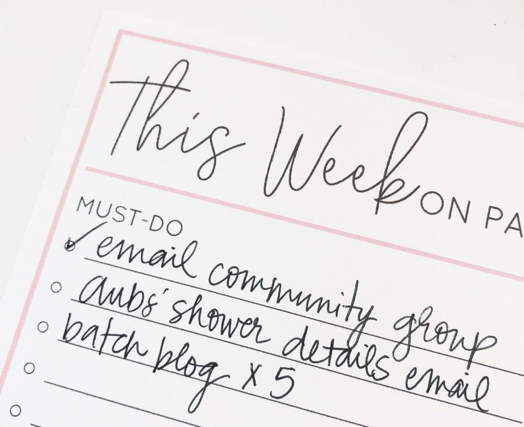 Download a FREE weekly This Week on Paper planner from Babbling Abby. Use it to schedule out your week - from priorities, to follow-up phone calls, to meal planning, and more! It's the perfect tool to start your week out strong!