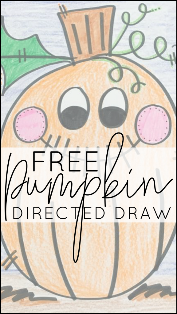 A free pumpkin directed drawing activity for elementary students.