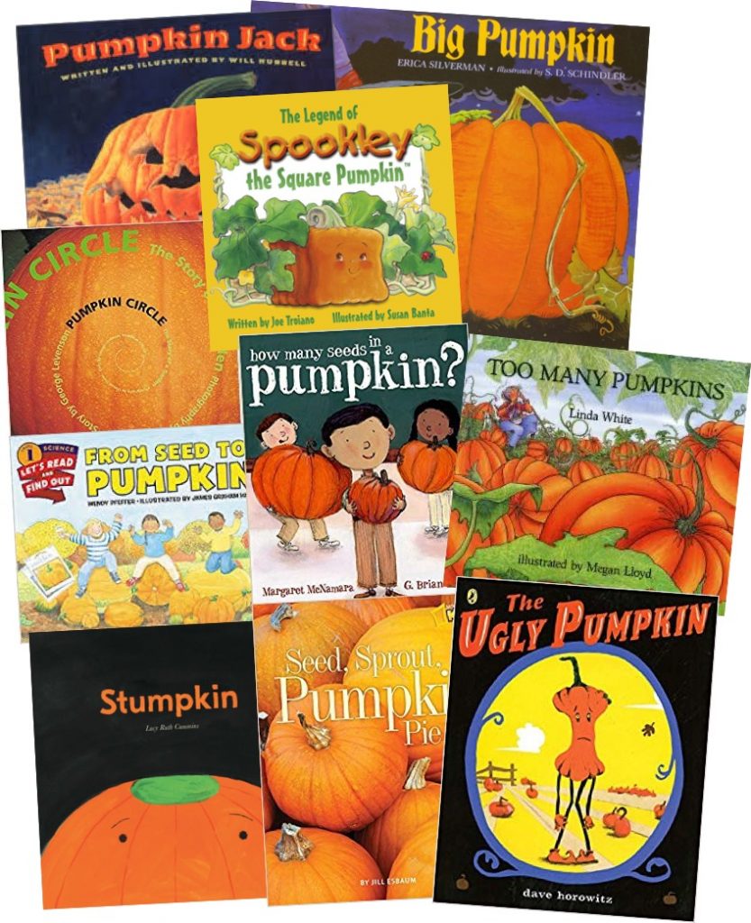 Pumpkin-themed picture books for fall.