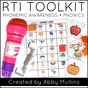 This post is FULL of activities for your phonemic awareness and phonics toolkit. It's perfect for teaching these skills in preschool and kindergarten, as well as using them for intervention or remediation. Teachers will appreciate the low-prep activities, data sheets, and student-friendly activities that will help work stations or centers run independently of the teacher.