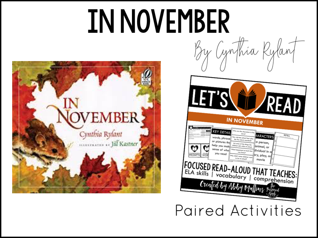 TWENTY of my favorite Thanksgiving-themed picture books and activities that will fit right into your curriculum whether you teach kindergarten, first grade, or second grade. Each book shown below matches with a set of paired activities, so that your lesson plans are ready to roll and you can simply teach!  They’re Common Core standards-aligned, focused on comprehension, vocabulary and a variety of ELA skills, and include three differentiated assessments. BOOM DONE. In November