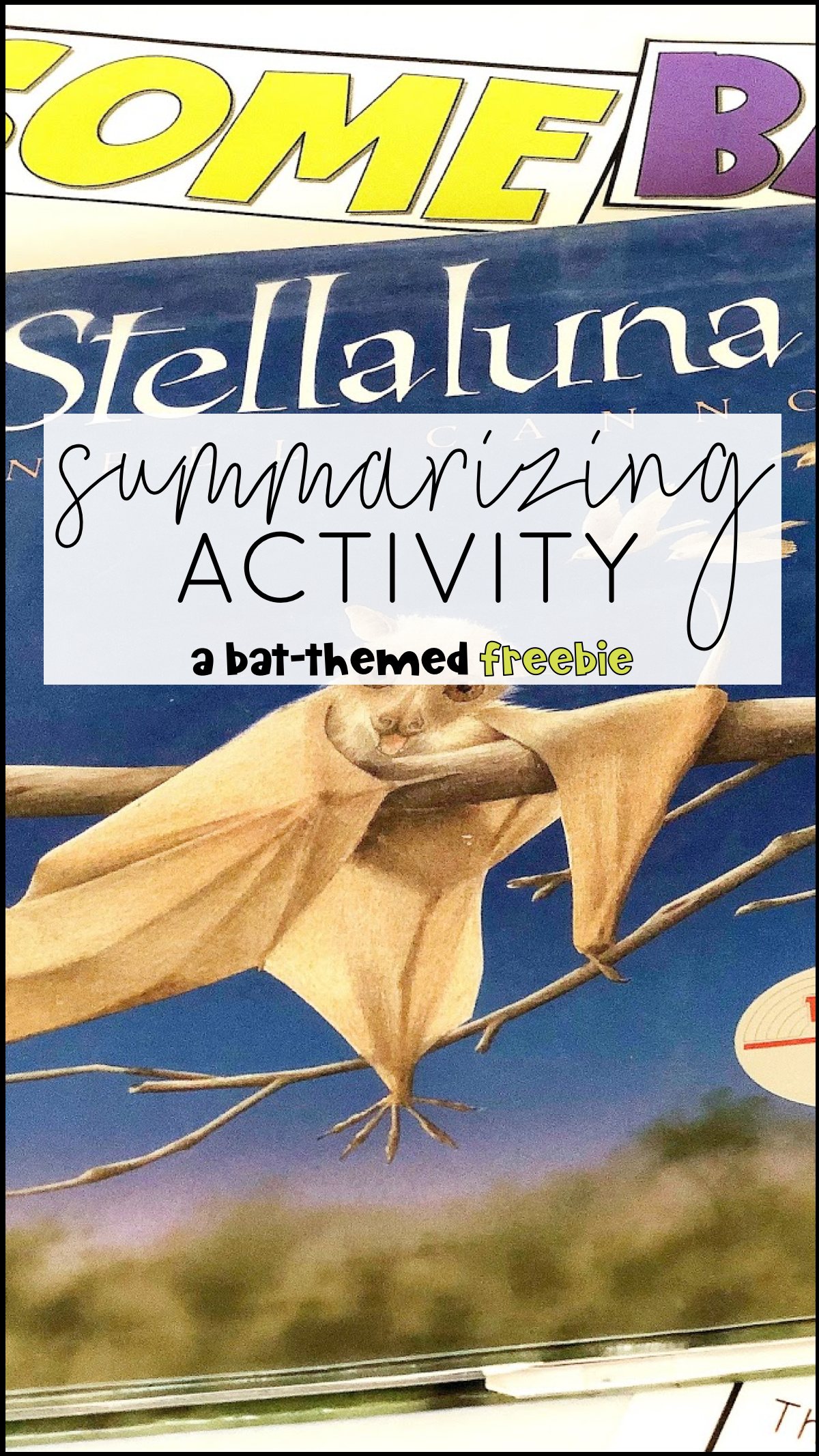 This is a FUN and FREE bat-themed summarizing activity. It pairs well with bat-themed, fiction picture-books. Perfect for the kindergarten, first grade, or second grade classroom. Download a copy at the end of this post!