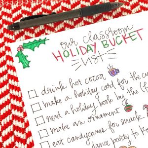 Enjoy this free printable holiday bucket list to use in your classroom at school! Your students will love the festive tasks and activities incorporated into the school day. They're simple and inexpensive and the perfect way to celebrate the Christmas holiday with your students in preschool, kindergarten, first grade, second grade, third grade, fourth grade, and fifth grade! There are two different versions - one that is Christmas-specific and the other is more general and inclusive. #christmas #holiday #bucketlist #free #printable #printables #handdrawn