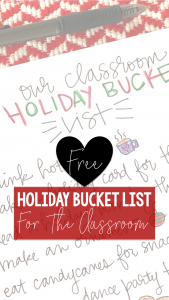 Enjoy this free printable holiday bucket list to use in your classroom at school! Your students will love the festive tasks and activities incorporated into the school day. They're simple and inexpensive and the perfect way to celebrate the Christmas holiday with your students in preschool, kindergarten, first grade, second grade, third grade, fourth grade, and fifth grade! There are two different versions - one that is Christmas-specific and the other is more general and inclusive. #christmas #holiday #bucketlist #free #printable #printables #handdrawn