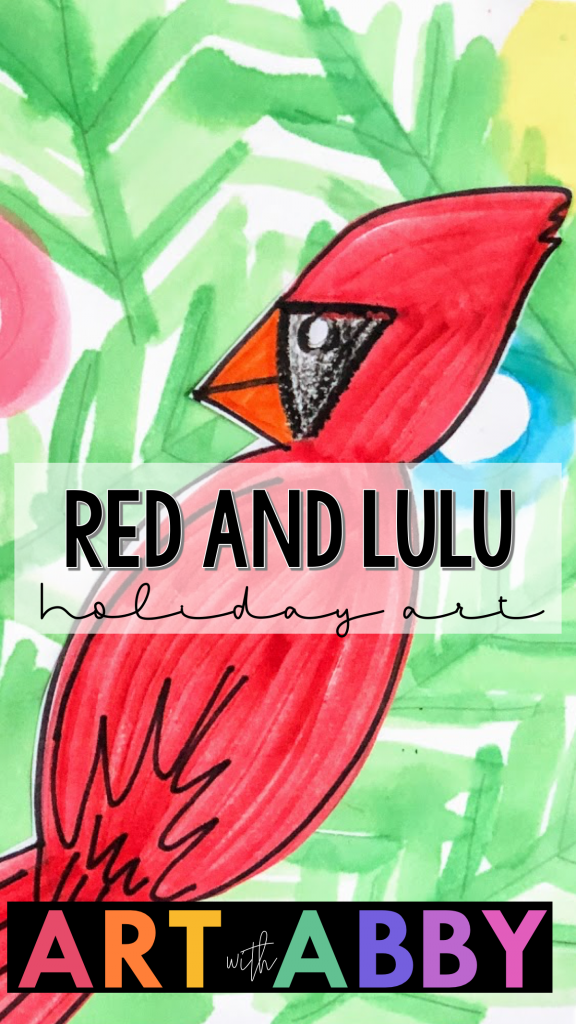 Engage your students with this fun art project that pairs well with Red and Lulu by Matt Tavares. This simple activity has step-by-step instructions that you or your students can use to create a holiday painting based on the illustrations in this fabulous picture book. Download the free directions from The Inspired Apple by Babbling Abby Mullins. #art #kidart #artproject #kidlit #picturebooks #kindergarten #firstgrade #secondgrade #thirdgrade #fourthgrade #fifthgrade