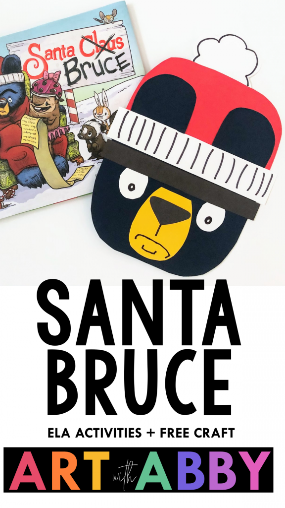 Have you read Santa Bruce by Ryan T. Higgins? It’s a great holiday read-aloud during Christmastime for your students or children. This post share a fun, FREE Santa Bruce craft perfect for kindergarten, first grade, and second grade. Plus, there’s a variety of ELA activities you can do, too! Grab it today over at The Inspired Apple by Babbling Abby. #teach #craft #craftivity #santabruce #kidlit #picturebooks #christmas #holiday