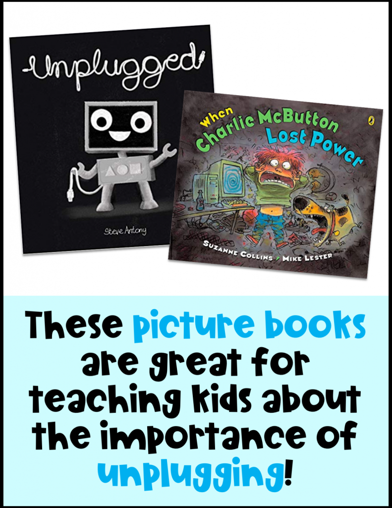 When Charlie McButton Lost Power by Suzanne Collins and Unplugged by Steven Antony make great additions to bookshelves in the classroom and at home. Both books tell the stories of what happens when the main character loses access to power - meaning no access to their beloved electronic devices. These stories are great for teaching kids about limiting screen time through picture books and finding fulfillment in play! This post by Babbling Abby includes activities, crafts, and a free compare and contrast download to use with these stories. All are appropriate for kindergarten, first grade, second grade, third grade, fourth grade, fifth grade and homeschool.