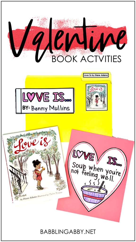 Tis the season for sweetness! These Valentines picture books and activities are sure to add just that to your classroom or home this February. They’re perfect for the pre-k, kindergarten, first grade, and second grade crowd. Featured are Love Is by Diane Adams, My Heart by Corinna Luyken, and Love from the Crayons by Drew Daywalt and Oliver Jeffers. Best news? TONS of free printables! #Valentines #activities #freeprintables #worksheets #February #classroom #kindergarten #prek #firstgrade #secondgrade #ValentinesDay #babblingabby #kidlit #picturebooks #readalouds babblingabby.net