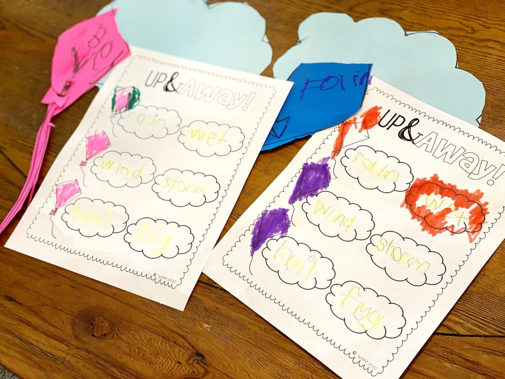 Spring kit craft template to develop fine motor skills.